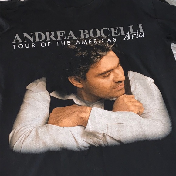 Gently Loved Andrea Bocelli Tour T-Shirt - Picture 2 of 6